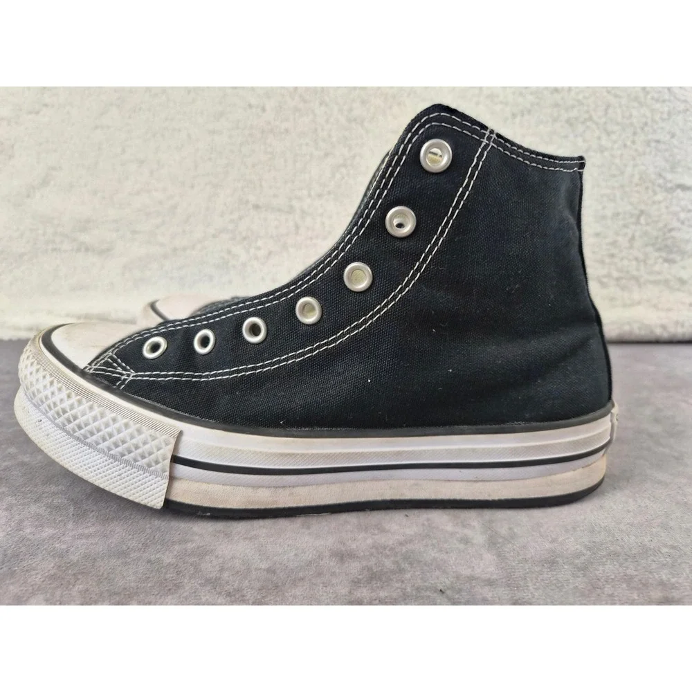 Converse Chuck Taylor All Star High Top Black Canvas Sneakers 272855F Kids 5